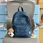 Casual Lightweight Backpack with Polka Dot Design