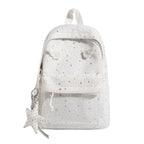 Transparent Pocket Star-Printed Backpack