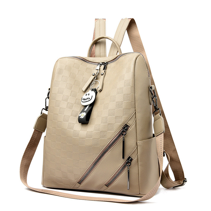 Checkered Pattern Stylish Backpack