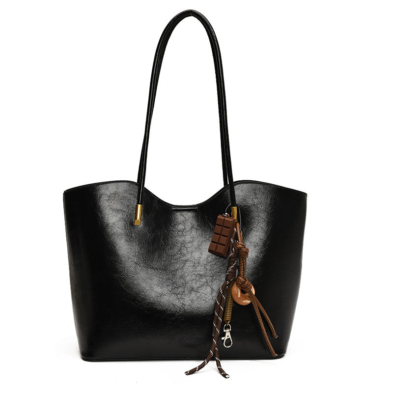 Women's high-quality tote bag with elegant design-https://detail.1688.com/offer/849985092289.html-Calm Wears-Black-Size: no pendants-Calm Wears