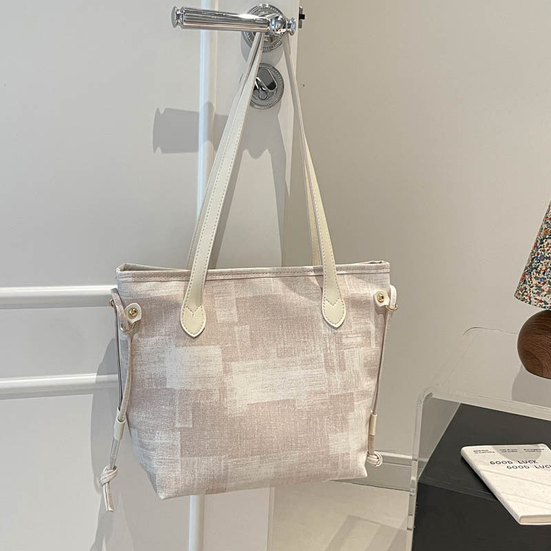 Textured Canvas Tote Bag