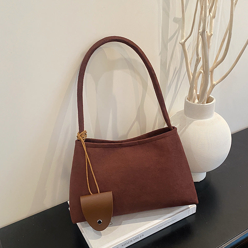 Textured Fabric Shoulder Bag