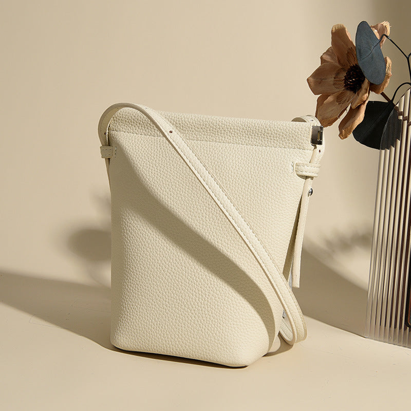 Elegant Textured Bucket Bag