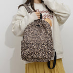 Stylish Backpack in Leopard Print
