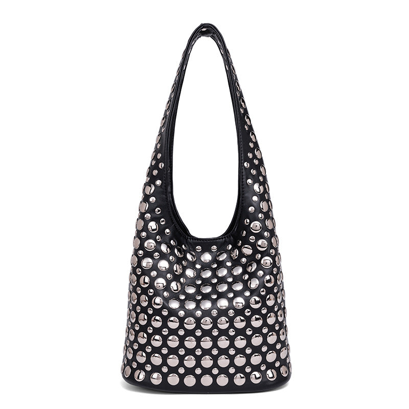 Studded Leather Shoulder Bag