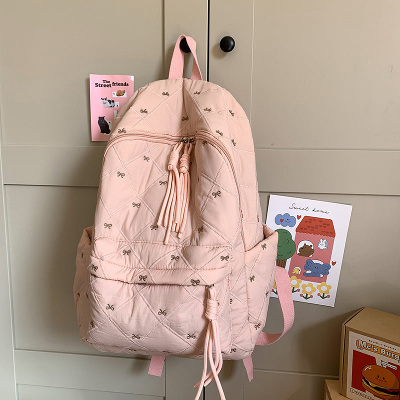 Quilted Playful Design Backpack