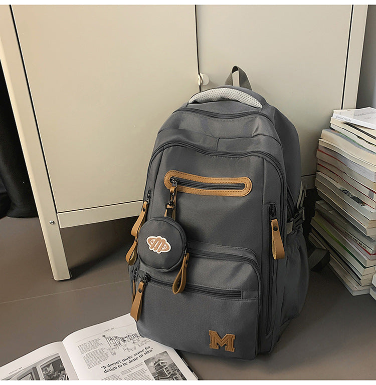 Versatile Multi-Compartment School Backpack-https://detail.1688.com/offer/1044940531134.html-Calm Wears-Gray-Calm Wears
