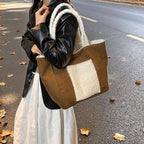 Cozy Sherpa Lined Tote Bag
