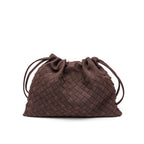 Woven Drawstring Shoulder Bag