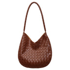 Woven Leather Hobo Bag