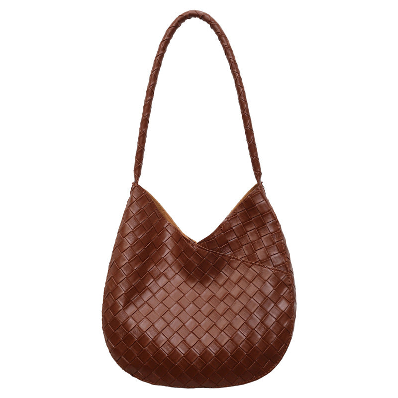 Woven Leather Hobo Bag