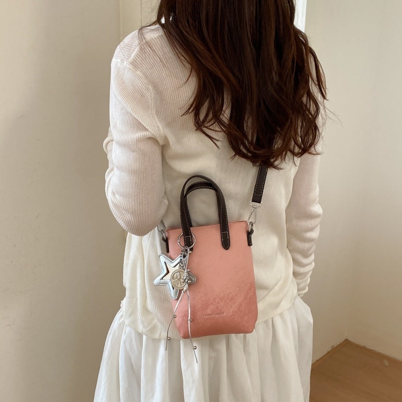 Women's practical mini handbag with removable pendant