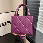 WoQuilted Faux Leather Handheld Tote