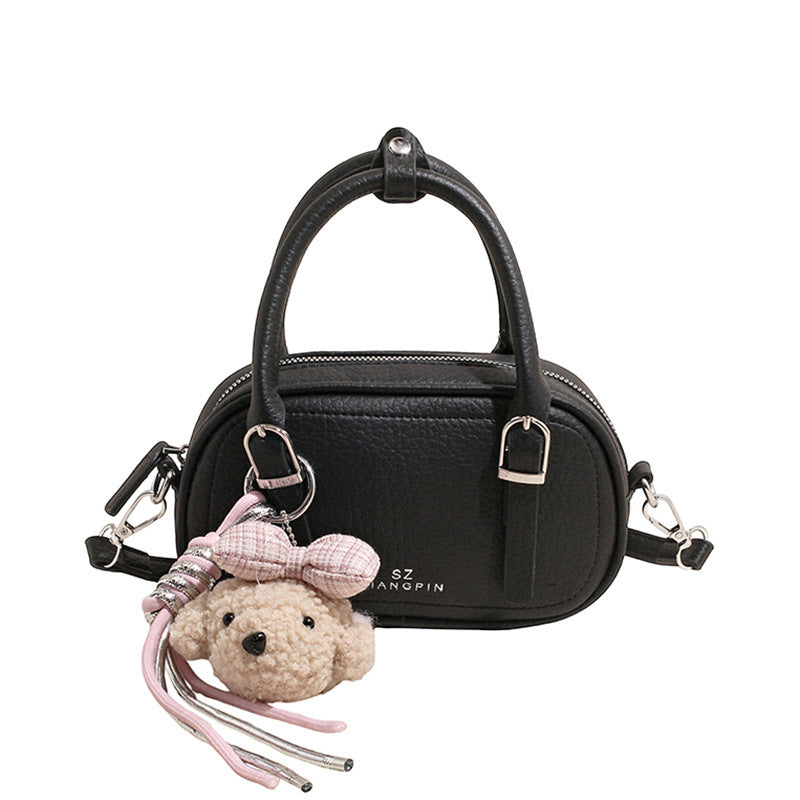 Women's mini handbag with removable teddy keychain-https://detail.1688.com/offer/1046027533854.html-Calm Wears-Black-Size: without pendant-Calm Wears