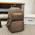 Leisure backpack with multiple compartments and ergonomic carrying system