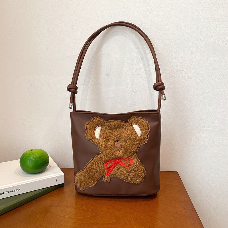 WoCute Teddy Bear Patch Handbag