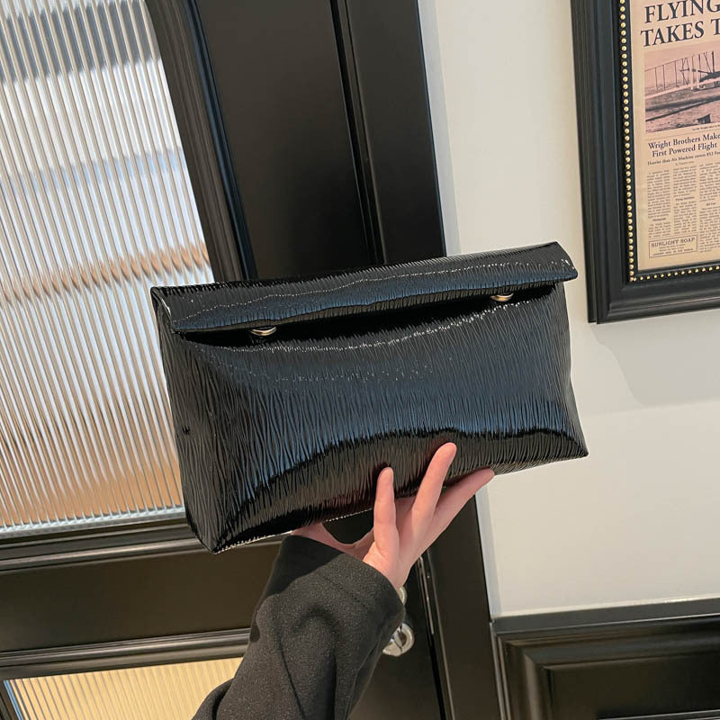 WoGlossy Textured Clutch Purse