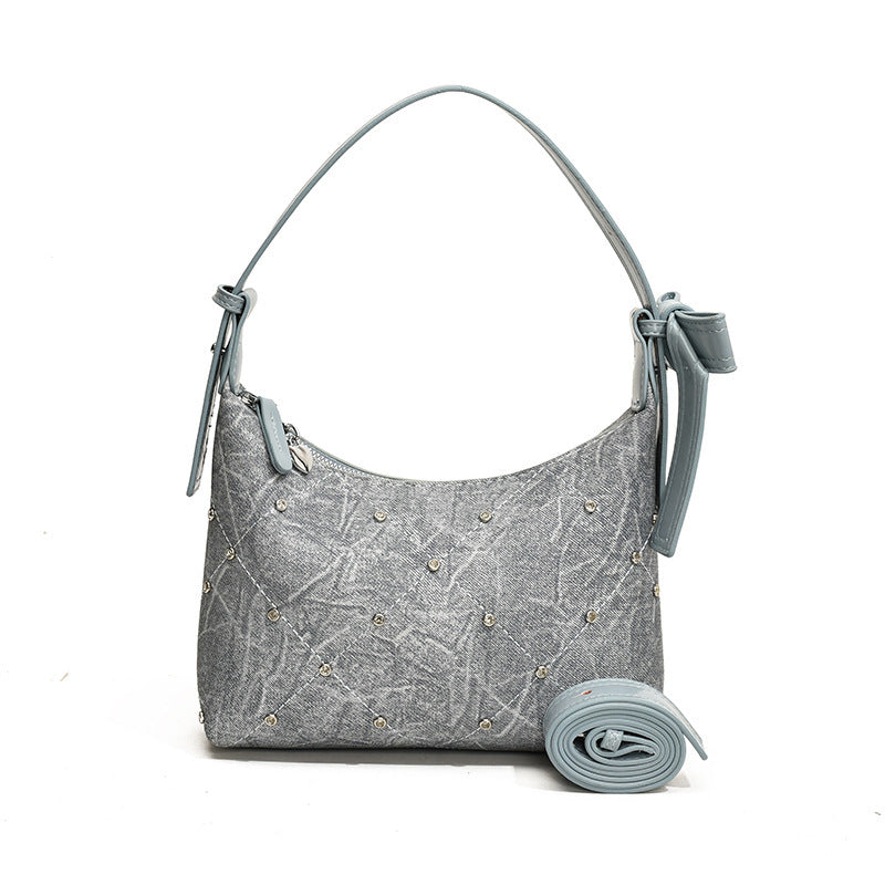 Ladies fashionable shoulder bag with sparkling appliqués-https://detail.1688.com/offer/1047797277877.html-Calm Wears-Blue-nothing-Calm Wears