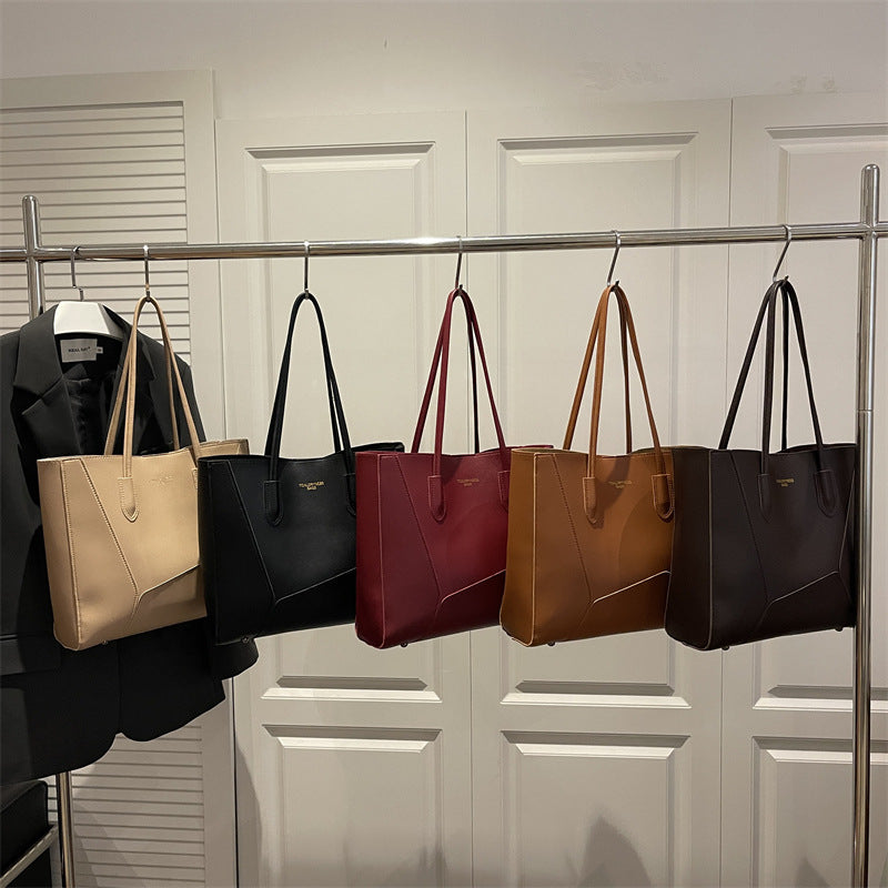 Women's elegant tote bag with structured design-https://detail.1688.com/offer/1028564209359.html-Calm Wears-Khaki-nothing-Calm Wears