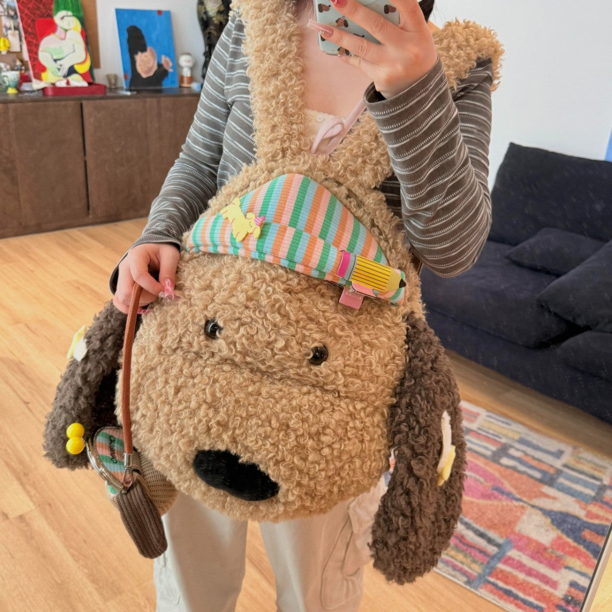 Backpack in playful animal design with ergonomic shoulder straps