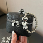 Women’s Mini Shoulder Bag with Decorative Heart Pendant-https://detail.1688.com/offer/1022392605546.html-Calm Wears-Yellow-Size: without pendant-Calm Wears