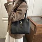 Structured Leather Tote Bag