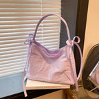 Stylish Satin Bucket Bag