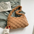 Cozy Textured Plush Handbag