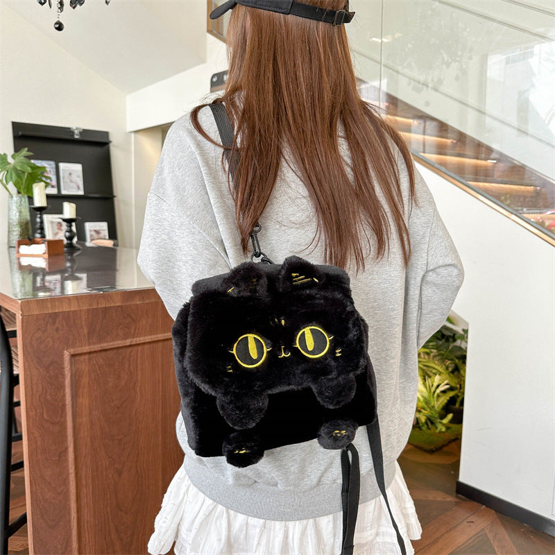 Plush backpack with cute penguin design