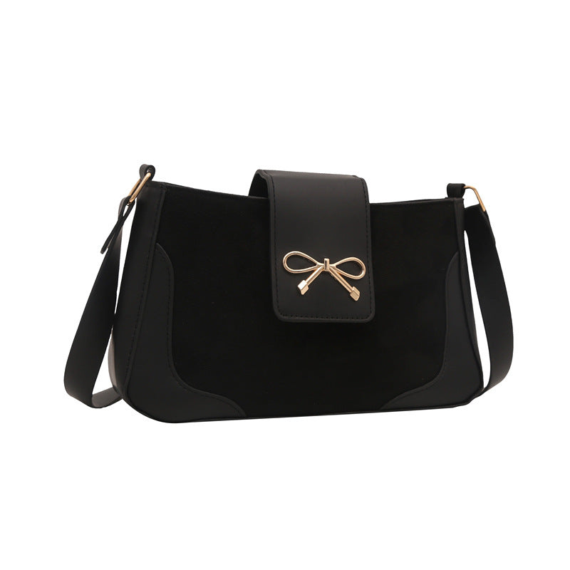 Stylish Faux Suede Handbag