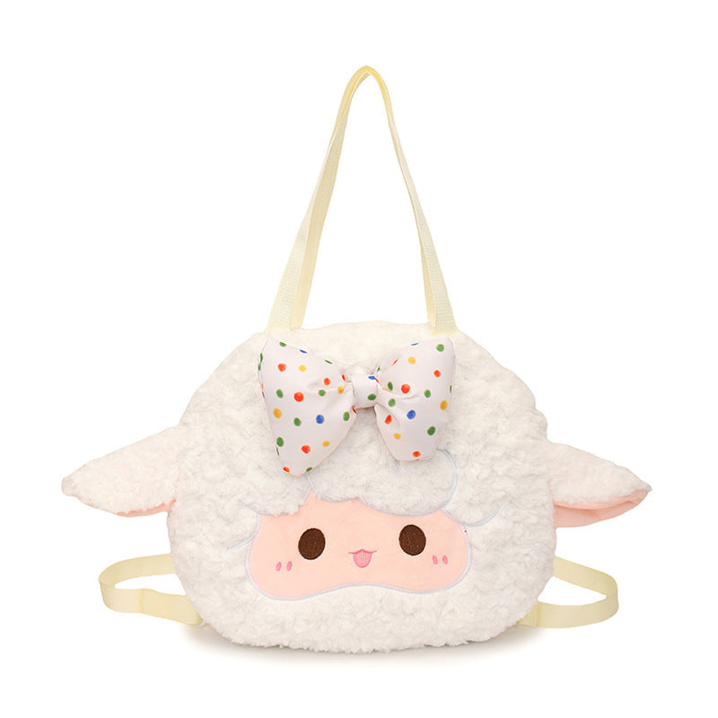 Plush Backpack with Cute Lamb Design