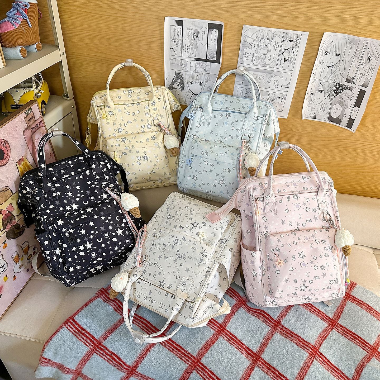 Stylish Star-Patterned Backpack