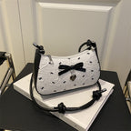 Charming Bow Detail Quilted Handbag