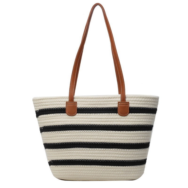 Stylish Striped Beach Tote Calm Wears