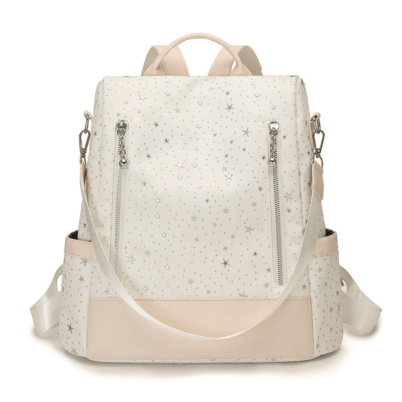 Star Patterned Multi-Pocket Backpack