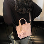 Women's Mini Handbag with Playful Dog Charm-https://detail.1688.com/offer/895769073232.html-Calm Wears-Rosa-Size: With pendant-Calm Wears