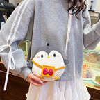 Plush children's backpack in cute penguin design