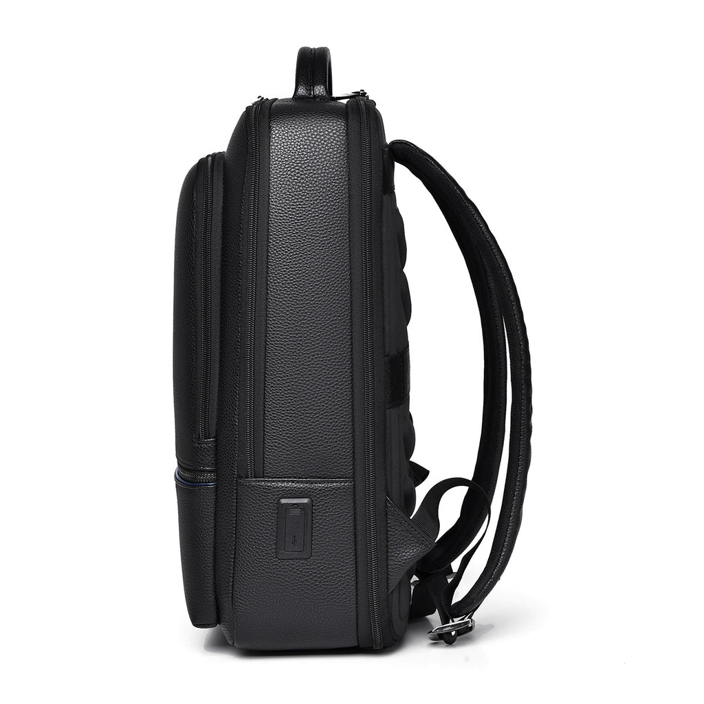 Sleek Leather Laptop Backpack