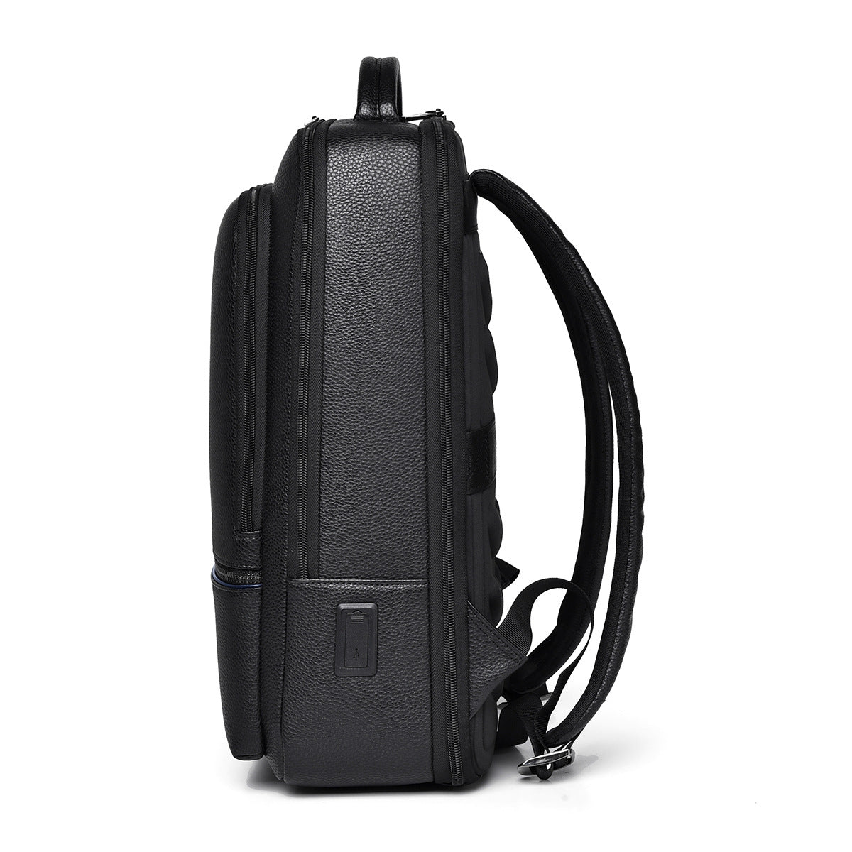 Sleek Leather Laptop Backpack