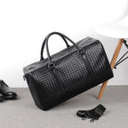 Premium Woven Leather Duffel Bag