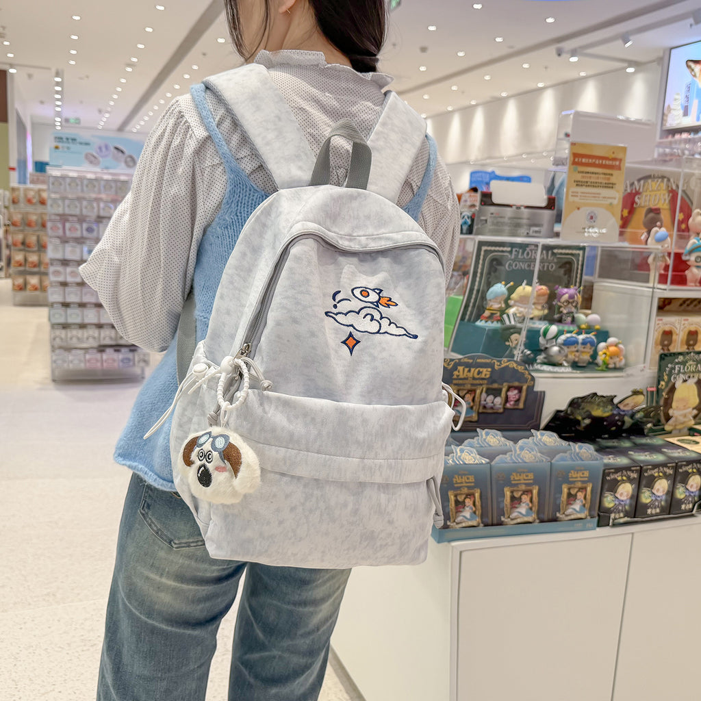 Everyday backpack with unique embroidery design