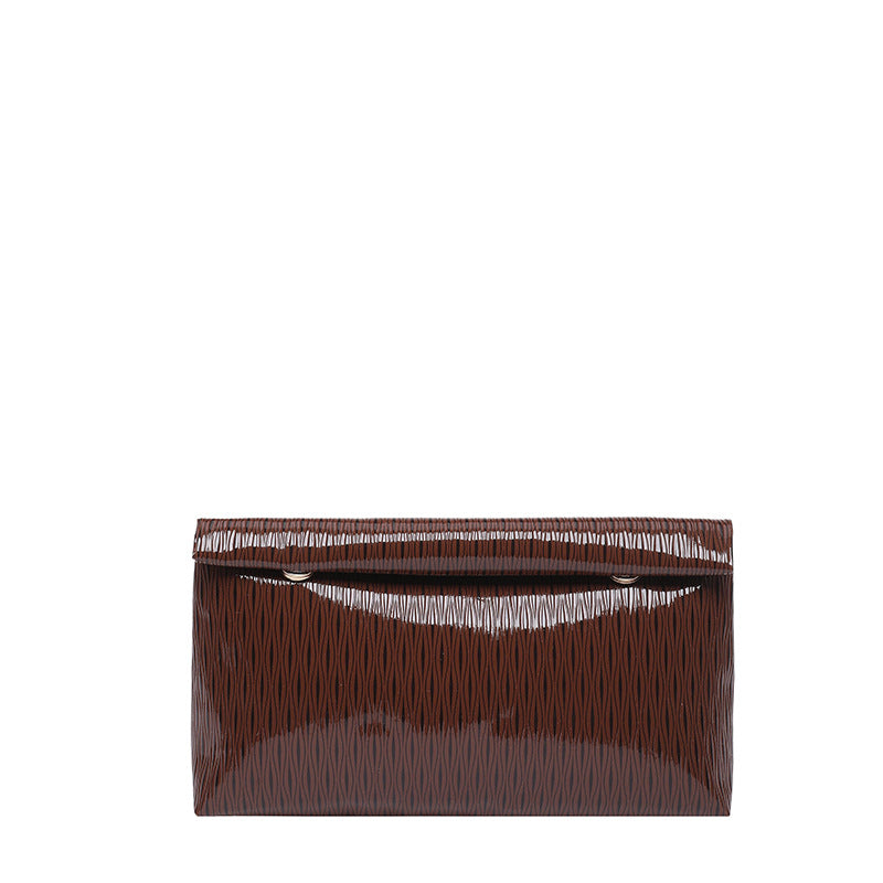WoGlossy Textured Clutch Purse