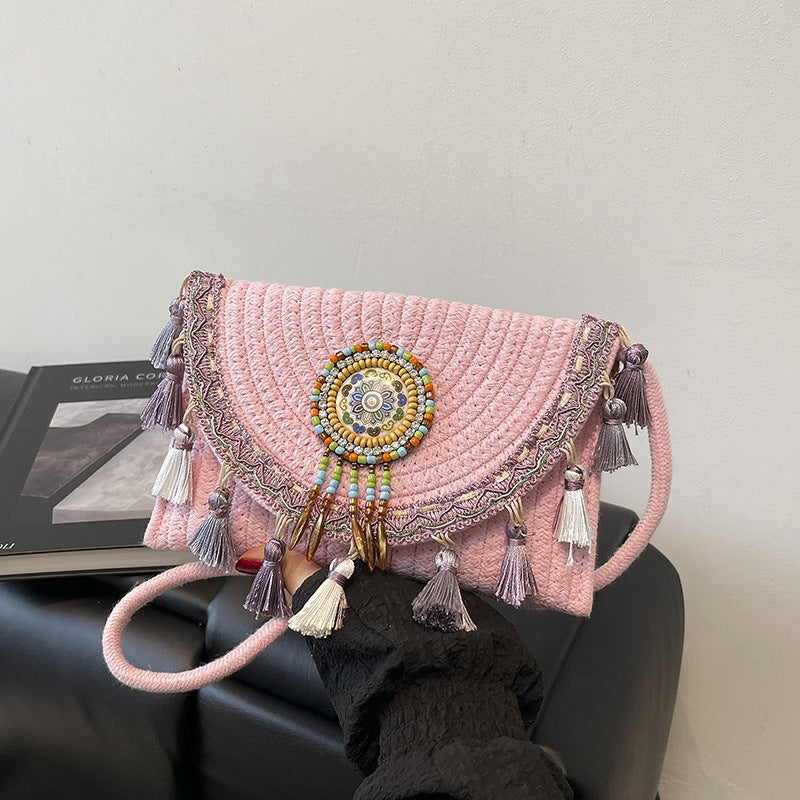 Bohemian-Inspired Handcrafted Beaded Clutch