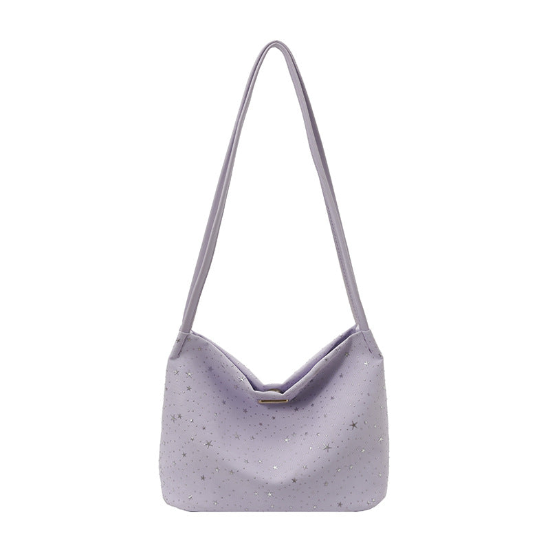 Stylish Star-Embellished Hobo Bag