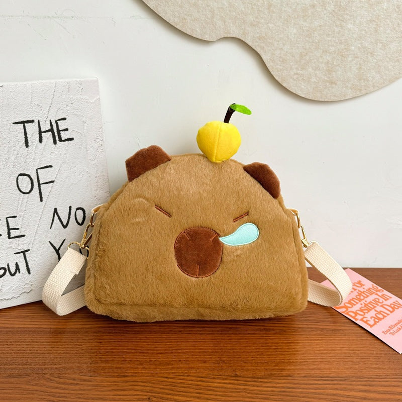 Plush Crossbody Bag In Cute Animal Design