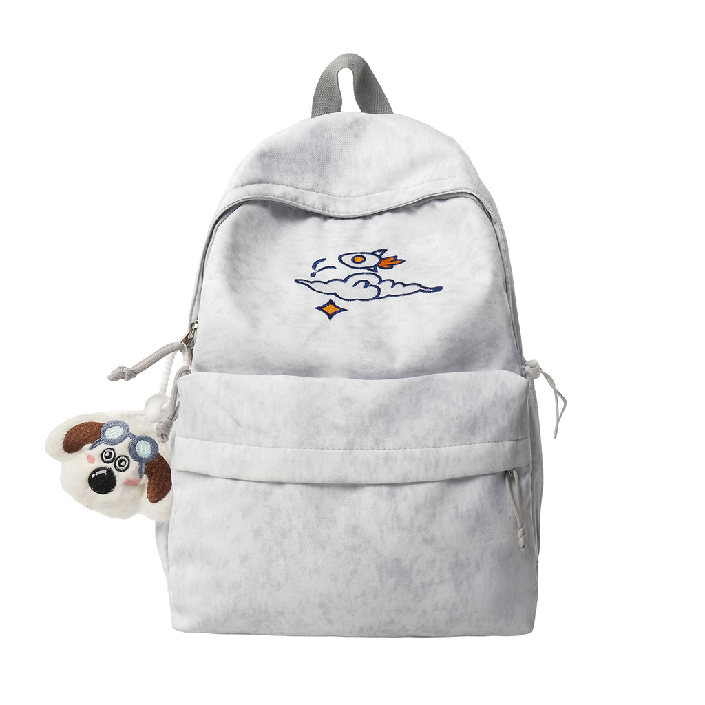 Everyday backpack with unique embroidery design