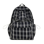 Checked Casual Drawstring Backpack