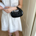 Glossy Patent Leather Evening Handbag