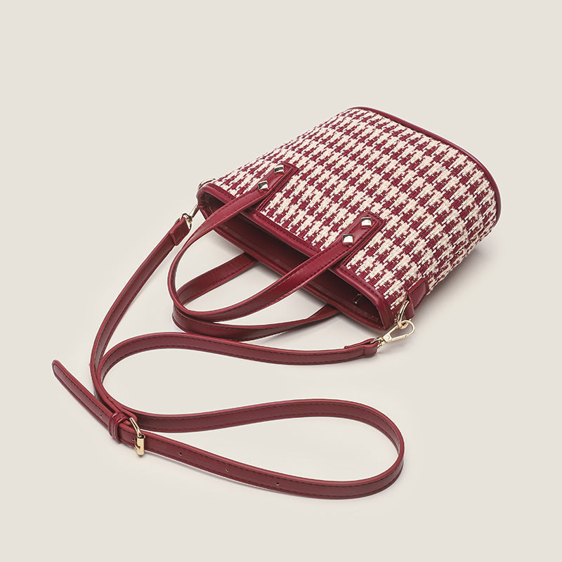 Women’s tote bag with elegant fabric and stylish accents-https://detail.1688.com/offer/752931682377.html-Calm Wears-Wine red-nothing-Calm Wears