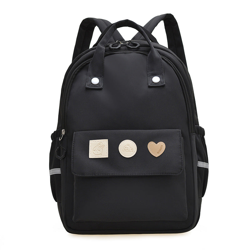 Cute and Functional School Backpack-https://detail.1688.com/offer/935042331300.html-Calm Wears-Black-Calm Wears